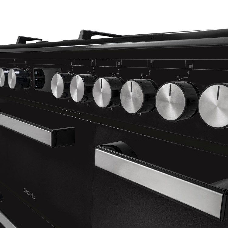 Refurbished electriQ IQRANGE90B 90cm Triple Cavity Dual Fuel Range Cooker Black