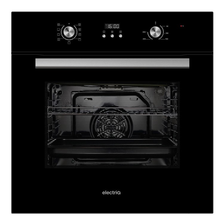 Refurbished electriQ EQOVENM3 60cm Single Built In Electric Oven Black