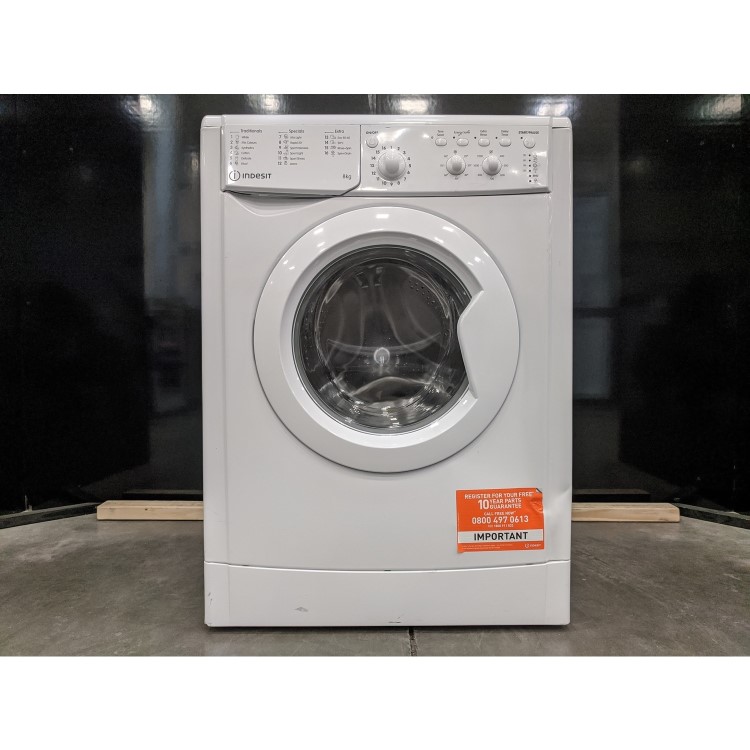Refurbished Indesit IWC81251WUKN Freestanding 8KG 1200 Spin Washing Machine White