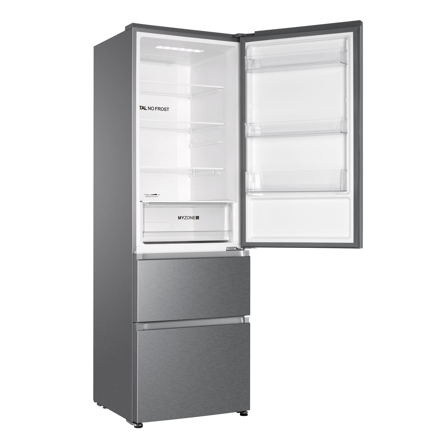 Haier 345 Litre 70/30 Freestanding Fridge Freezer Stainless steel