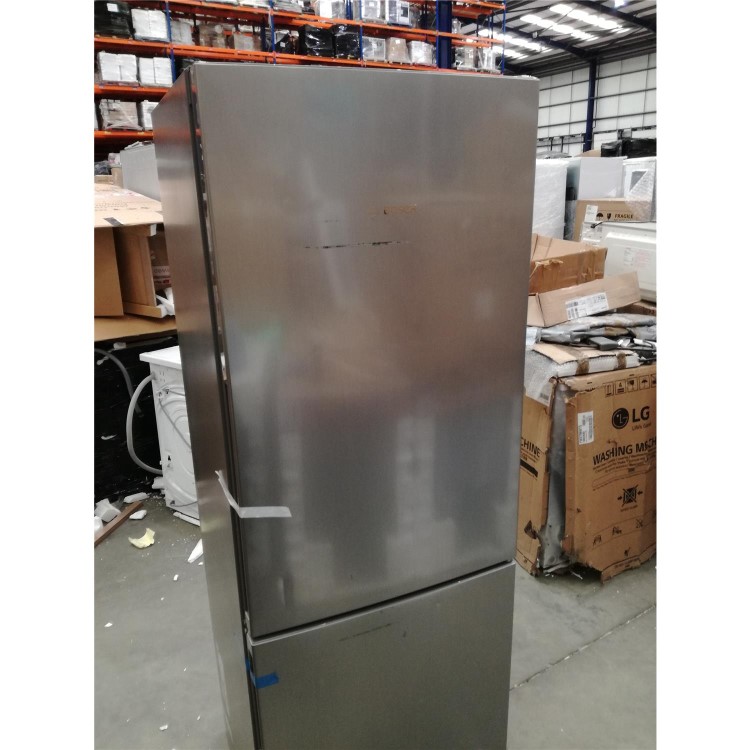 Refurbished Bosch Serie 4 KGV33VLEAG Freestanding 287 Litre 60/40 Fridge Freezer Stainless Steel Look