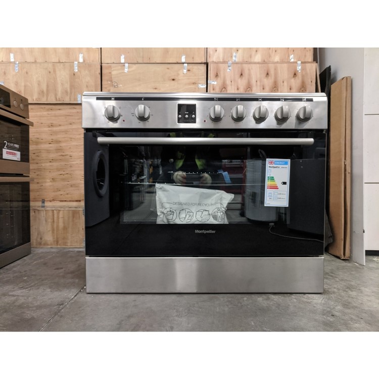 Refurbished Montpellier MR90CEMX 90cm Electric Range Cooker Stainless Steel