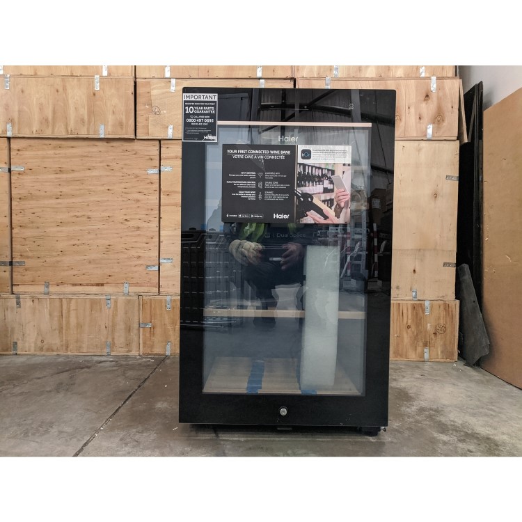 Refurbished Haier HWS42GDAU1 Freestanding 44 Bottle Dual Zone Wine Cooler Black