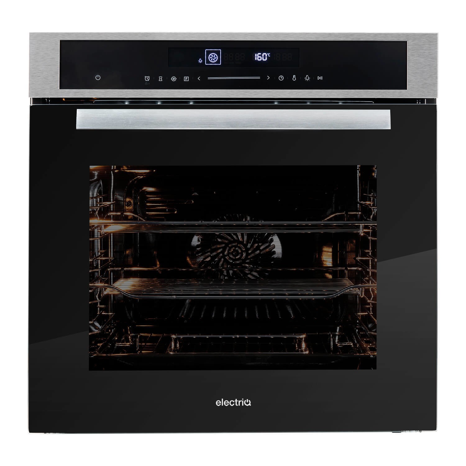 Refurbished electriQ EQOVENM4STEEL 60cm Single Built In Electric Oven Stainless Steel