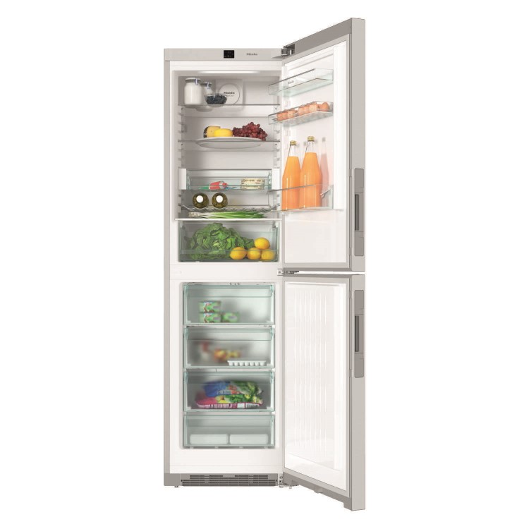Miele 349 Litre 50/50 Freestanding Fridge Freezer - Stainless steel