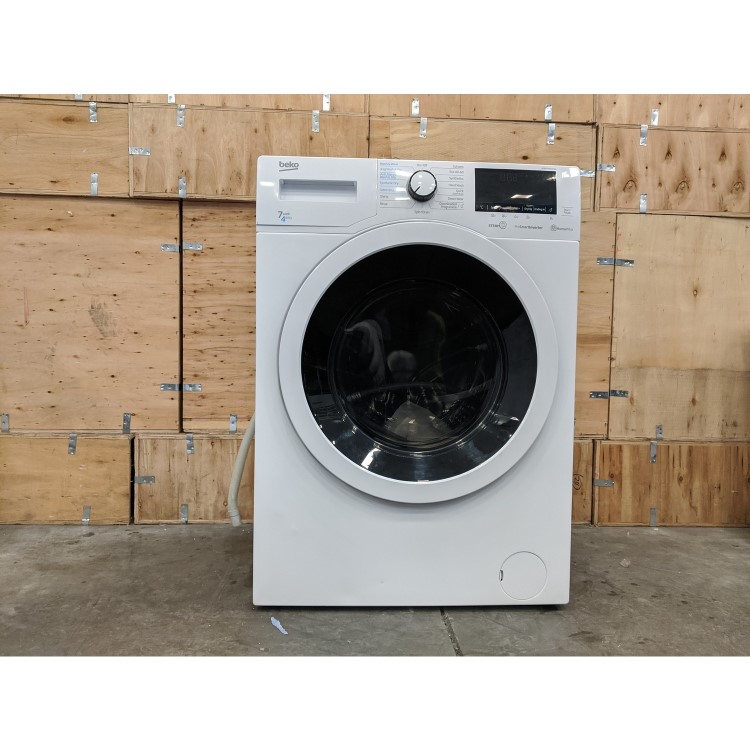 Refurbished Beko WDER7440421W Freestanding 7/4KG 1400 Spin Washer Dryer White