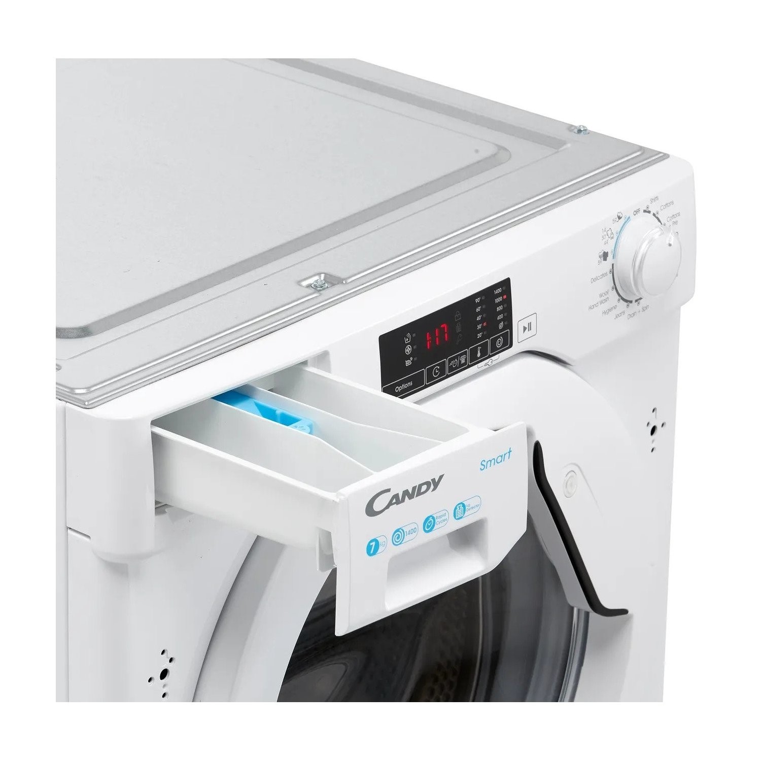 Refurbished Candy CBW47D1E80 Integrated 7KG 1400 Spin Washing Machine