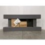 GRADE A2 - Grey Wall Mounted Electric Fireplace Suite with LED Lights - Amberglo