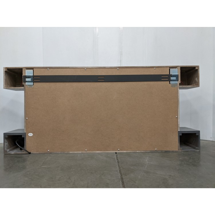 GRADE A2 - Grey Wall Mounted Electric Fireplace Suite with LED Lights - Amberglo