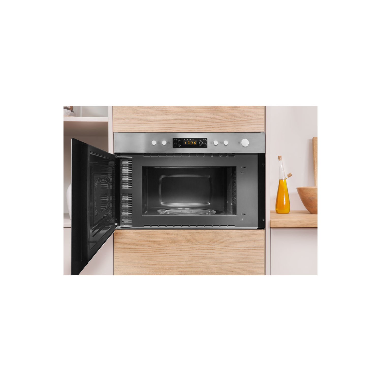 Indesit 22L 750W Builtin Microwave with Grill Stainless Steel