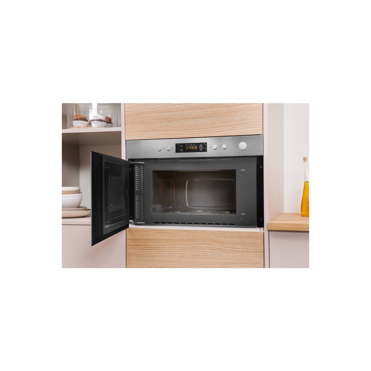 Indesit 22L 750W Builtin Microwave with Grill Stainless Steel