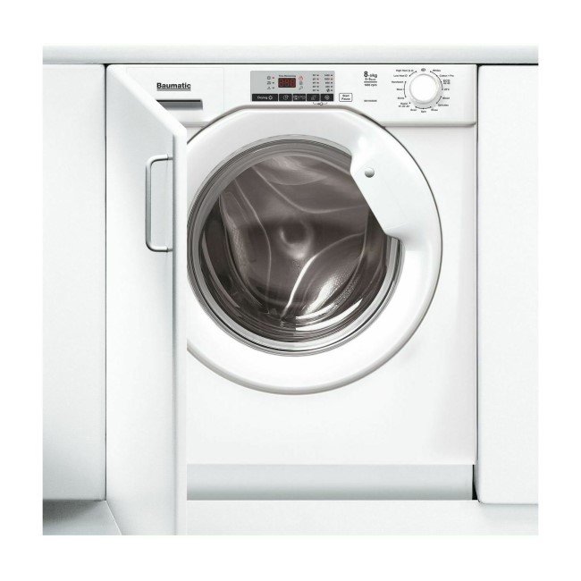 Refurbished Baumatic BDI1485D4E/1 Integrated 8/5KG 1400 Spin Washer Dryer White