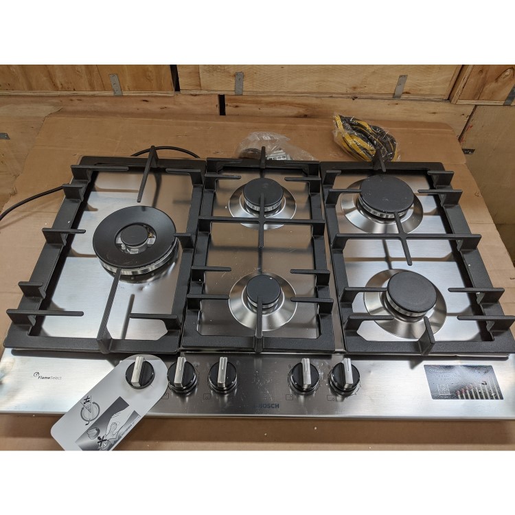 Refurbished Bosch Series 6 PCS7A5B90 75cm 5 Burner Gas Hob Stainless Steel