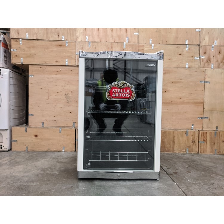 Refurbished Husky HU218 Stella Artois 122 Litre Undercounter Drinks Cooler Fridge White