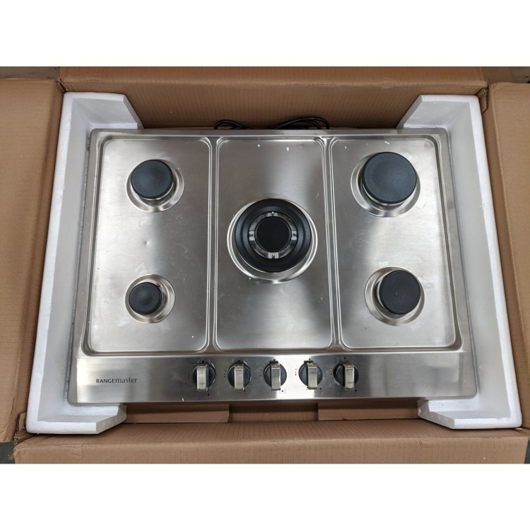 Refurbished Rangemaster RMB70HPNGFSS 68cm 5 Burner Gas Hob Stainless Steel