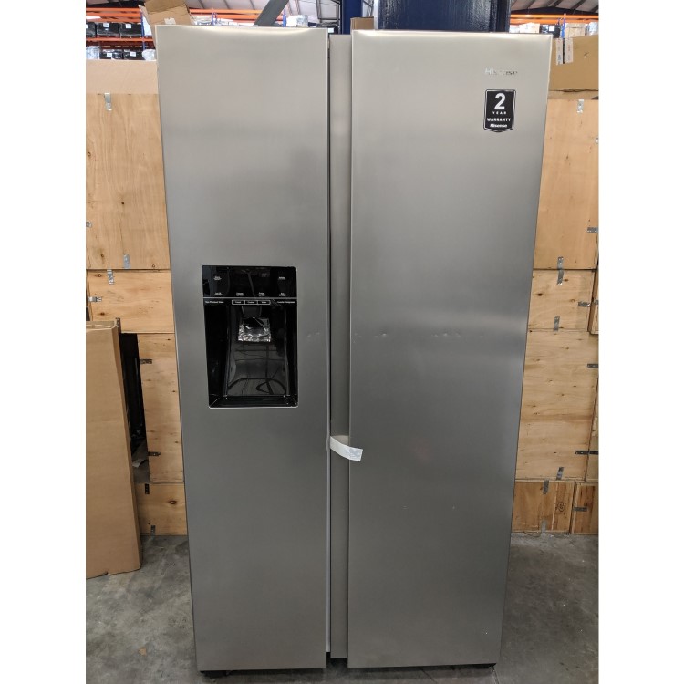 Refurbished Hisense RS694N4TCF 535 Litre American Fridge Freezer Stainless Steel