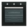 GRADE A1 - electriQ Extra Large Capacity 73 Litre Built in Electric Fan Assisted Black Single Oven - Supplied with a plug