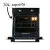 GRADE A2 - electriQ 70 litre 6 Function Built in Electric Static Single Oven in Black  - Supplied with a plug 