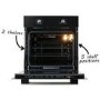 Refurbished electriQ EQOVENM1BLACK 60cm Single Built In Electric Oven Black