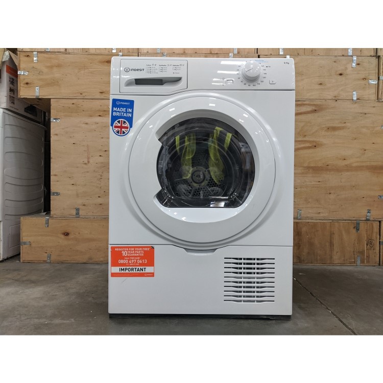 Refurbished Indesit I2D81WUK Freestanding Condenser 8KG Tumble Dryer White