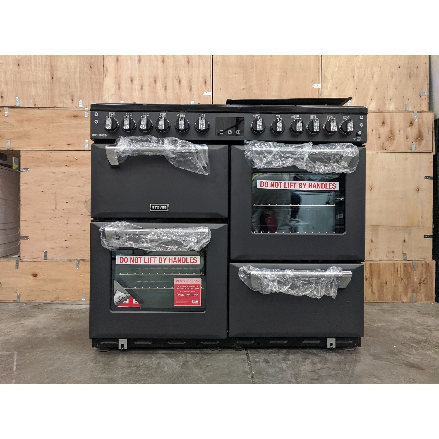 Refurbished Stoves Richmond S1000DF 100cm Dual Fuel Range Cooker Anthracite Grey 78222503/1