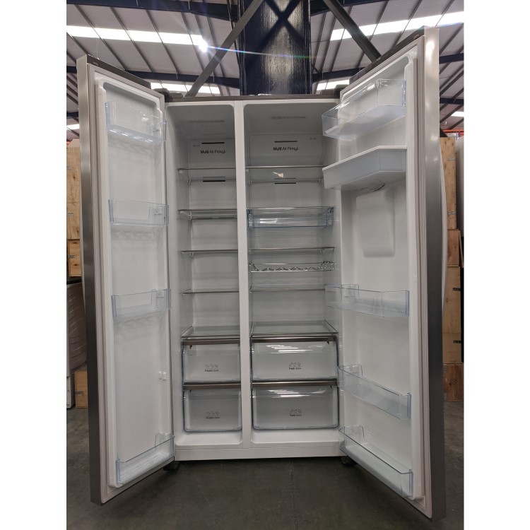 Refurbished Hisense RS741N4WC11 562 Litre American Fridge Freezer Stainless Steel Look