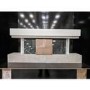 GRADE A3 - White and Beige Concrete Effect Wall Mounted Alexa Electric Fireplace - Amberglo