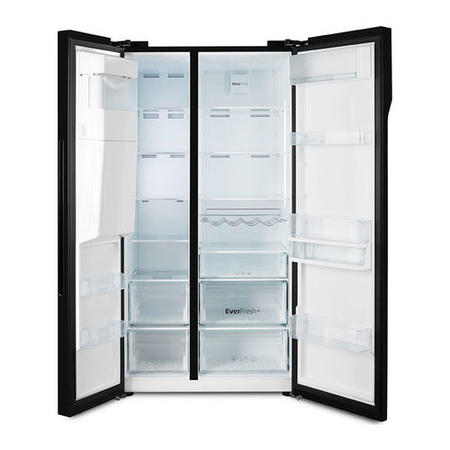 Refurbished Beko ASGN542B Freestanding 344 Litre 50/50 Frost Free American Fridge Freezer Black
