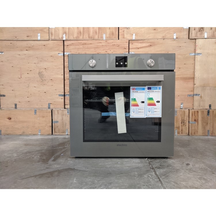 Refurbished electriQ EQBIOLUNARGREY 60cm Single Built In Electric Oven Lunar Grey