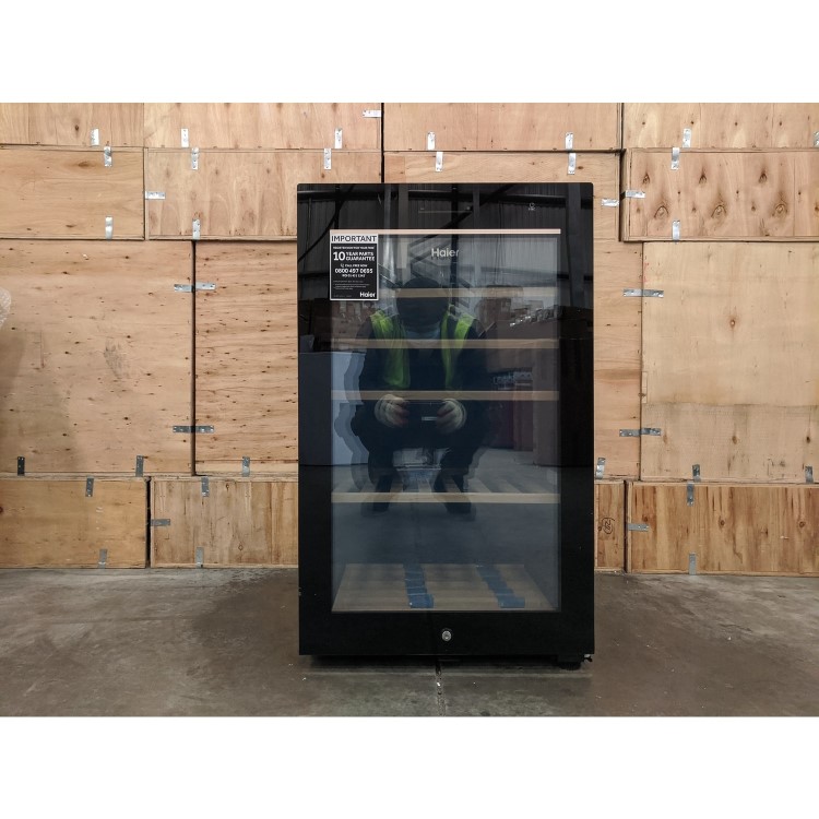 Refurbished Haier HWS49GA Freestanding 42 Bottle Single Zone Wine Cooler Black