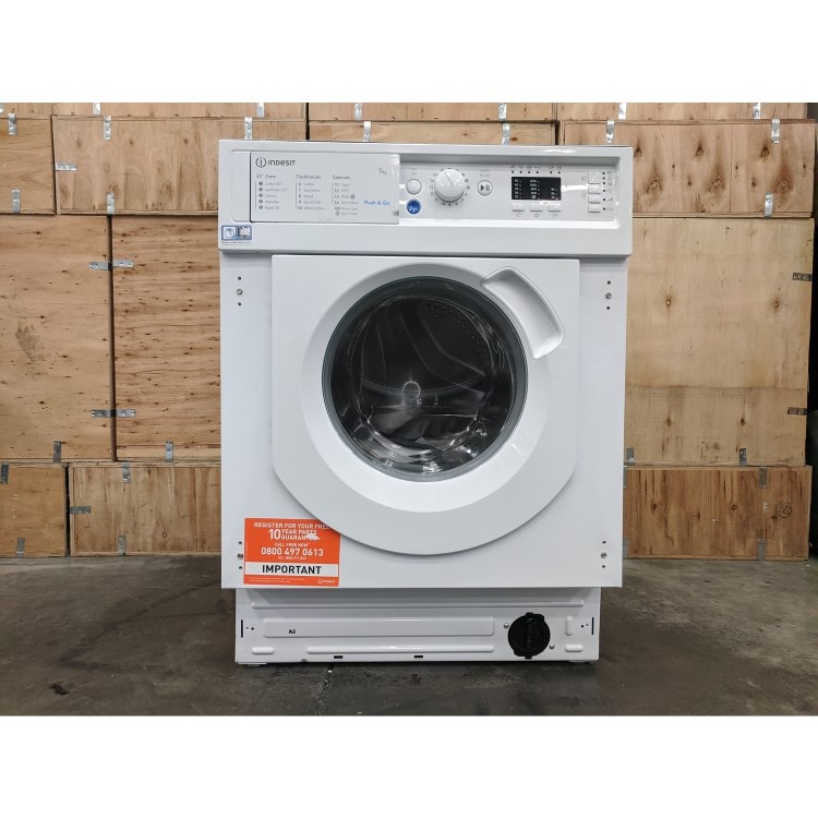 Refurbished Indesit BIWMIL71252UKN Integrated 7KG 1200 Spin Washing Machine