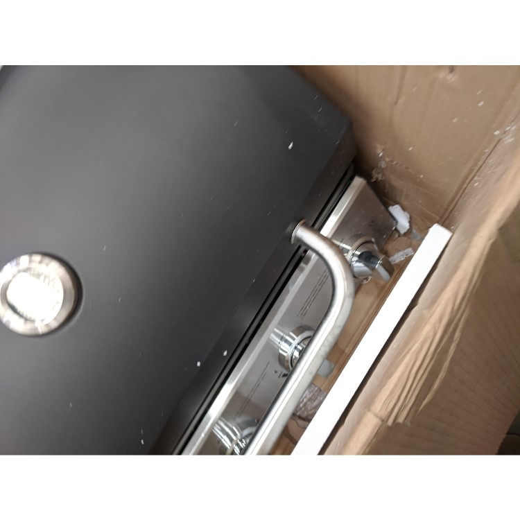 Refurbished Boss Grill Texas Outdoor Kitchen - 4 Burner Gas BBQ Grill with Side Burner - Black