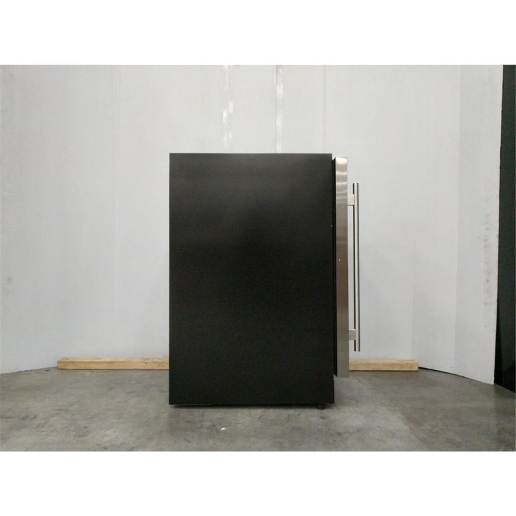 GRADE A3 - electriQ 18 Bottle Capacity Single Zone Freestanding Wine Cooler - Stainless steel with Black door