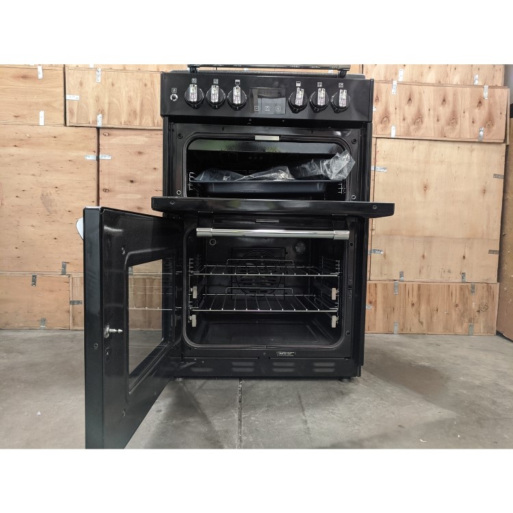 Refurbished Stoves Richmond 600DF 60cm Double Oven Dual Fuel Cooker With Bluetooth Connectivity Black