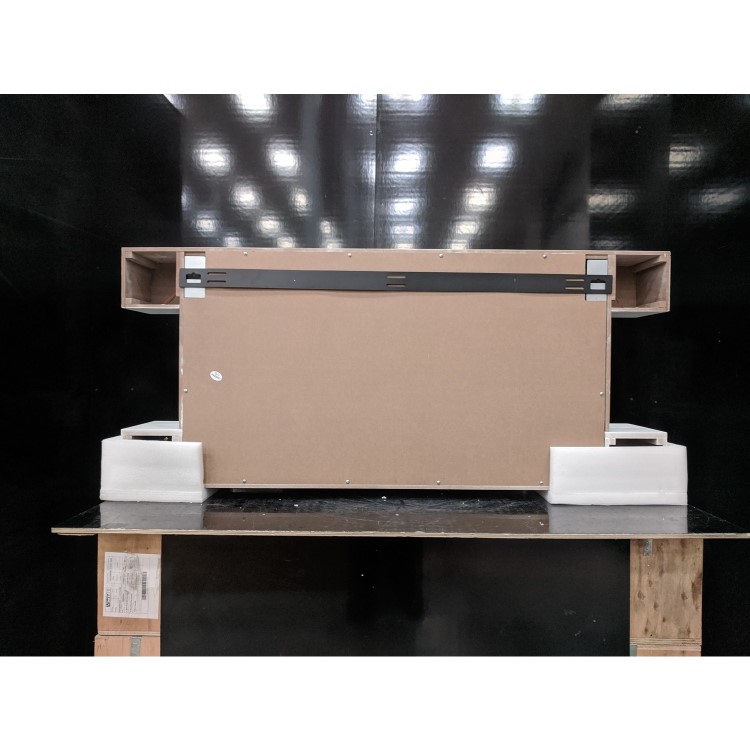 GRADE A3 - White Wall Mounted Electric Fireplace Suite with LED Lights - Amberglo