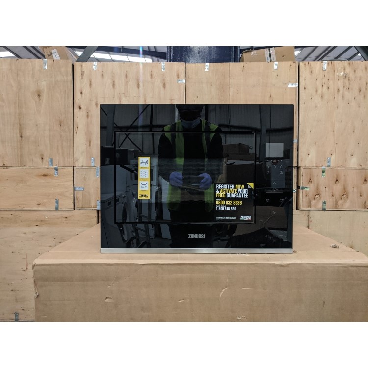 Refurbished Zanussi Series 20 ZMBN4SX Built In 25L 900W Microwave Black with Stainless Steel Trim
