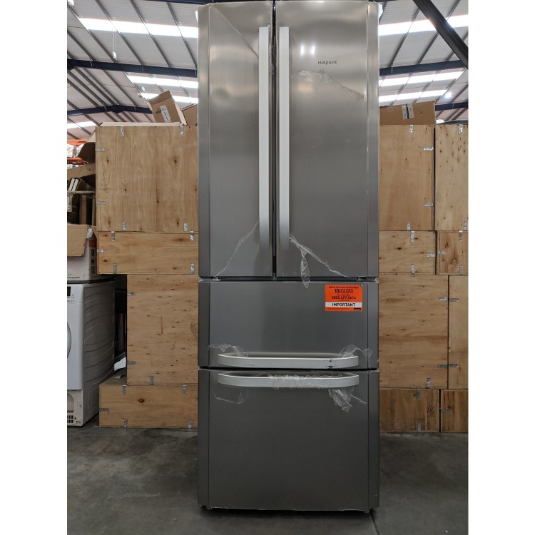 Refurbished Hotpoint FFU4DX1 Freestanding 399 Litre 60/40 Fridge Freezer Inox