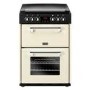 Refurbished Stoves Richmond 600E 60cm Double Oven Electric Cooker with Ceramic Hob and Lid Cream
