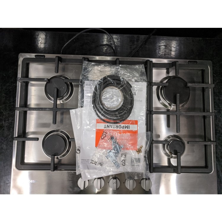 Refurbished Indesit THP751WIX 75cm 5 Burner Gas Hob Stainless Steel