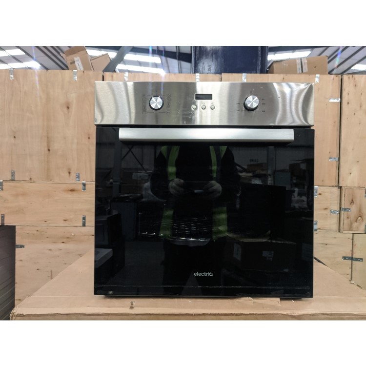 Refurbished electriQ EQOVENM3STEEL 60cm Single Built In Electric Oven Stainless Steel