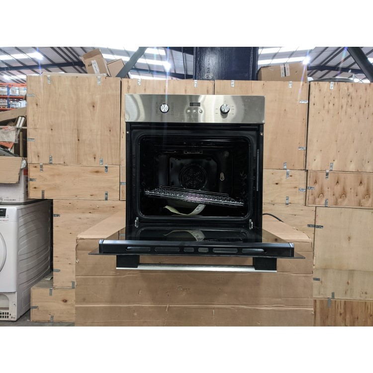 Refurbished electriQ EQOVENM3STEEL 60cm Single Built In Electric Oven Stainless Steel