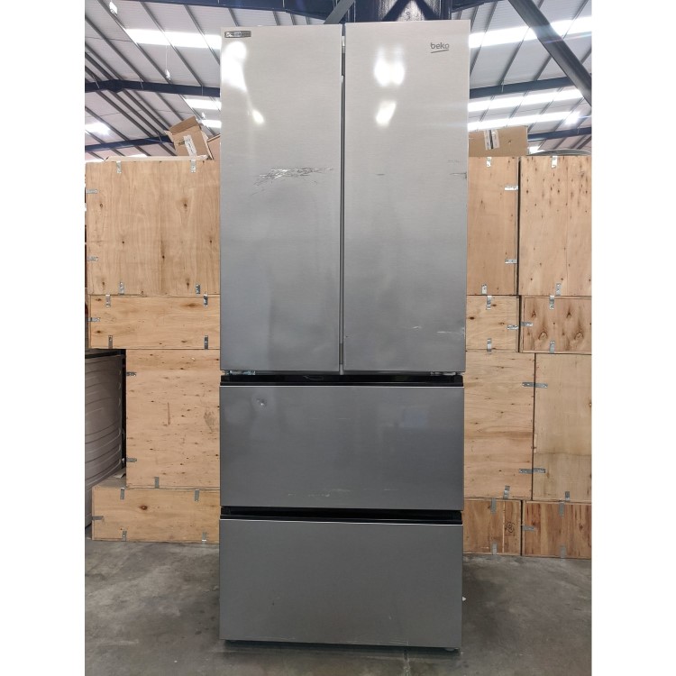 Refurbished Beko HarvestFresh GNE490IR3VPS Freestanding 468 Litre Frost free American Fridge Freezer