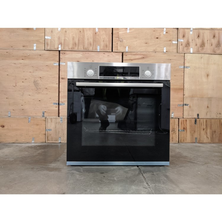 Refurbished Bosch Serie 4 HBS573BS0B Multifunction 60cm Single Built In Electric Pyrolytic Self Cleaning Oven Stainless Steel