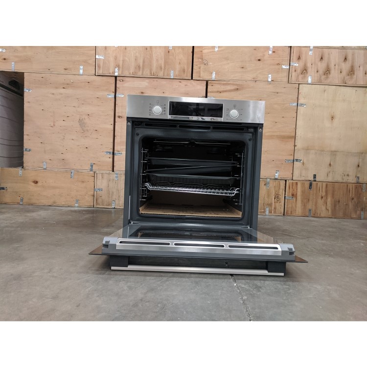 Refurbished Bosch Serie 4 HBS573BS0B Multifunction 60cm Single Built In Electric Pyrolytic Self Cleaning Oven Stainless Steel