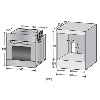 GRADE A3 - electriQ 65 Litre 8 Function Fan Assisted Electric Single Oven in Stainless Steel - Supplied  with plug