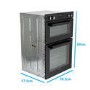 Refurbished electriQ EQDO1BLACK 60cm Double Built In Electric Oven