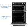 electriQ Built-In Electric Double Oven - Black