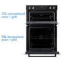 Refurbished electriQ EQDO1BLACK 60cm Double Built In Electric Oven