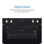 Refurbished electriQ EQDO1BLACK 60cm Double Built In Electric Oven