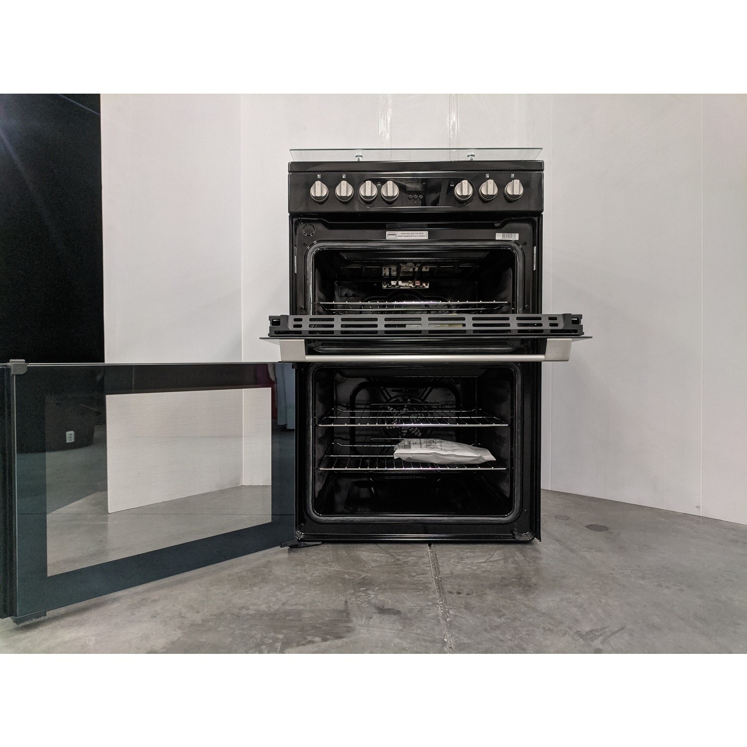 Refurbished Hotpoint HDM67G9C2CSB 60cm Double Oven Dual Fuel Cooker